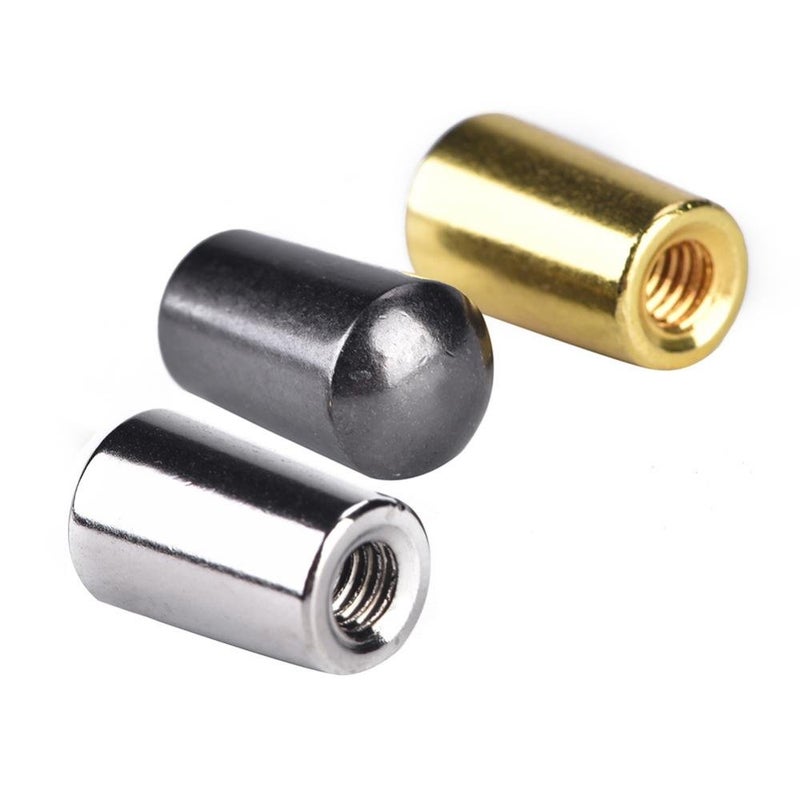 Dilwe 3Pcs Guitar Switch Tip, 3 Way Toggle Switch Knob Tip Cap Copper for EPI Electric Guitar (4.0mm-Silver + Black + Gold) Electric Guitar Accessories - Image 4